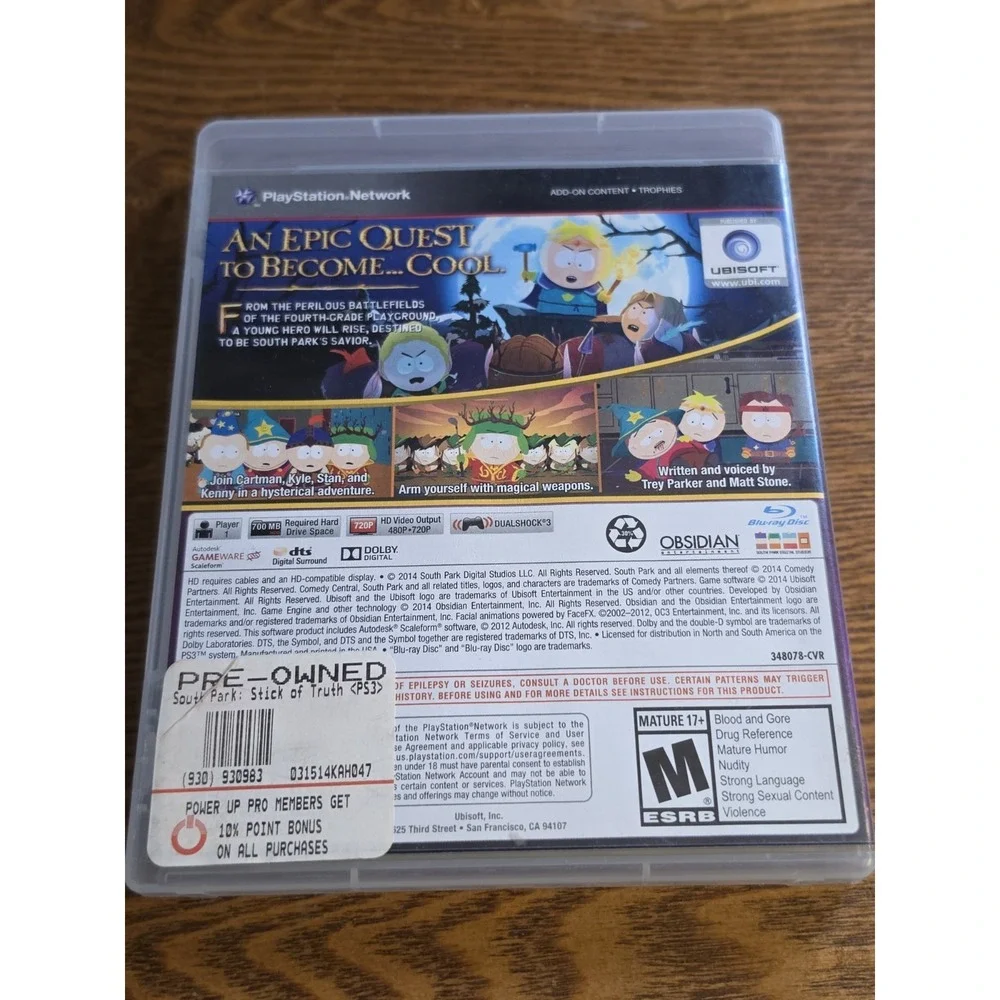 South Park: The Stick of Truth (Sony PlayStation 3) PS3 Complete Tested